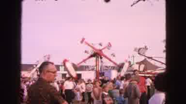 Walworth Wisconsin USA (1963): White People At A Carnival With Some Fun And Scary