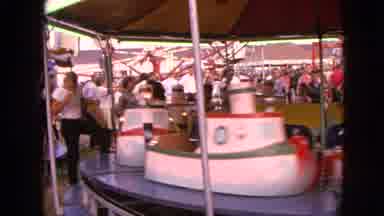 Walworth Wisconsin USA (1963): Small Mechanical Ride At A Fair For Small Kids