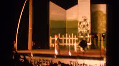Walworth Wisconsin USA (1963): Person Speaking Along On The Stage While The