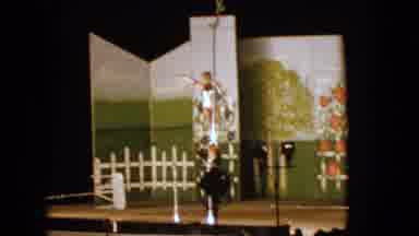 Walworth Wisconsin USA (1963): Stage Performance Of Man Wearing Black Balancing