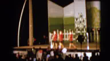 Walworth Wisconsin USA (1963): Kids In A Red Sweater At A School Play With A Large
