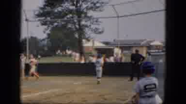 Albany New York (1964): Young Boy Stepping Up To Home Plate To Swing A Baseball