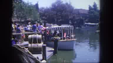 Disneyland California (1962): People Boarding Ship On Dock