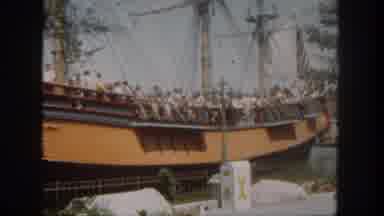 Disneyland California (1962): The Biggest Ship Is Travelling And The Person Is