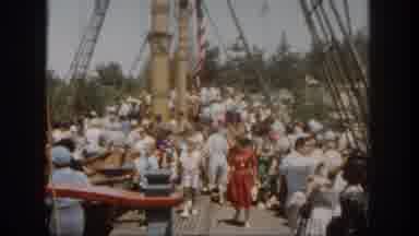 Disneyland California (1962): Boat Celebration Where Many Recognized People Attend