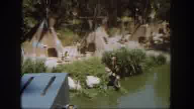 Disneyland California (1962): Slow Moving Panoramic View Of Tents By A Body Of