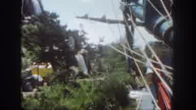 Disneyland California (1962): Pirate Ship Traveling Past Waterfall