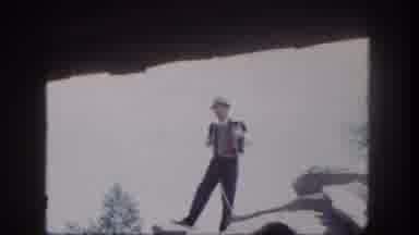 Disneyland California (1962): Old Movie At Theater Shows Scene Of Man Playing