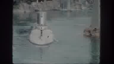 Disneyland California (1962): Submarine Waterfalls Shallow Water Small Calm Pillar