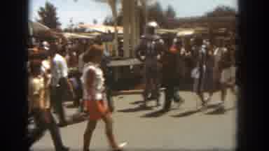 Disneyland California (1962): Crowded Fairground Spaceman Suit Busy Inquisitive