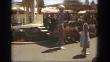 Disneyland California (1962): Man Wears Spacesuit Costume At Amusement Park On A