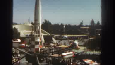 Disneyland California (1962): An Old Theme Park Or Carnival With People On Rides