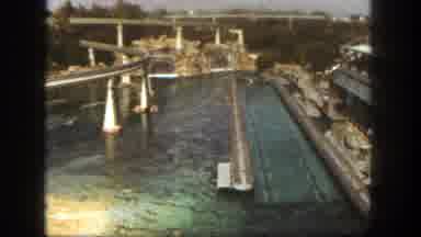 Disneyland California (1962): Observe Scenario In A Cableway With River Or Water