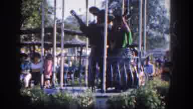 Disneyland California (1962): Mariachi Band Plays For The Crowd In Rotating Gazebo