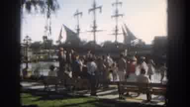 Disneyland California (1962): One Ship Is Startup To Travel To Sea In Shipyard
