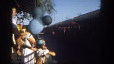 Disneyland California (1962): People Are All Waiting In The Railway Station