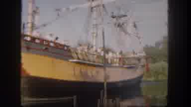 Disneyland California (1962): Beautiful View Of A Large Ship Moving Slowly In The