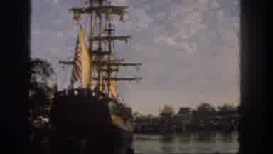 Disneyland California (1962): Older Ship About To Depart From Territory Onto The