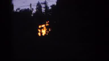 Disneyland California (1962): Pirate Ship And Burning Building During Cruise