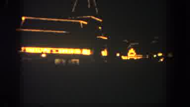Disneyland California (1962): Building Has Several Lights On It That Shine In The