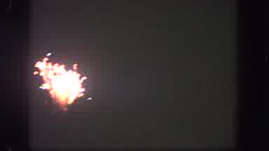 Disneyland California (1962): Multiple Multi Colored Fireworks Exploding In Dark