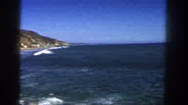 San Diego California (1962): Scenic Ocean Views Of The Waves Lapping The Cliff At