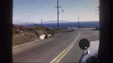 San Diego California (1962): A Person Driving Down A Quiet And Isolated Street