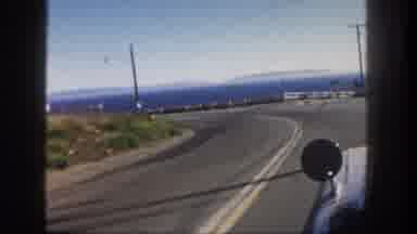 San Diego California (1962): Pov Video Of Driving Down A Coastal Highway In The