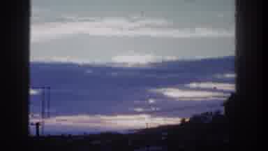 San Diego California (1962): Sunrise Or Sunset Over A Small Town With Electrical