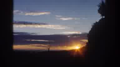 San Diego California (1962): Beautiful Sunset Yellow And Orange Sun With Baby Blue