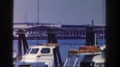 San Diego California (1962): Different Types And Sizes Of Boats Docked Secure In A