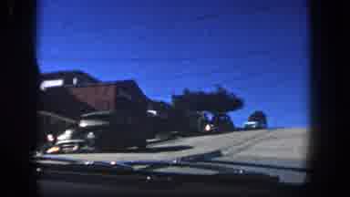 San Diego California (1962): The Car Is Coming Very Fastly In The Roadside
