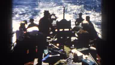 San Diego California (1962): Group Of Men At The Back Of A Fishing Boat
