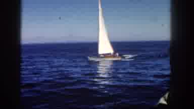 San Diego California (1962): Blue Sky Bluer Water And A Beautiful Sailboat On The
