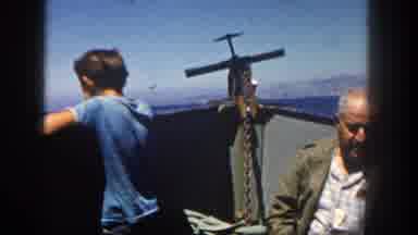 San Diego California (1962): Two Mens And One Children Are Sitting In The Front Of