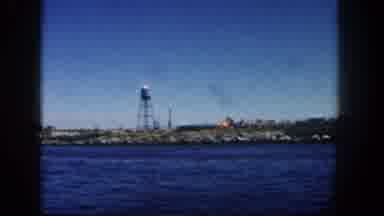 San Diego California (1962): Unknown Vessel Travels Water By Coastline Near