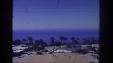 San Pedro California (1962): Film Overlooking The Sea With A View Of Palm Trees
