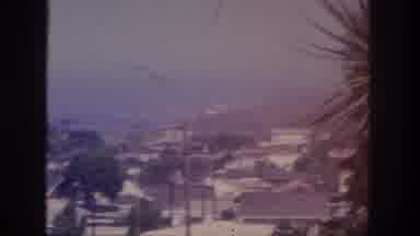 San Pedro California (1962): Looking Down On The Houses And The Beach Water Is