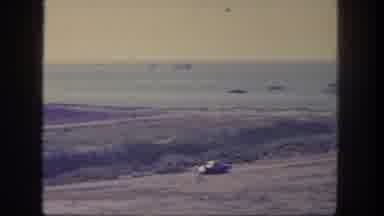 San Pedro California (1962): Elevated View Of Road With Ocean Full Of Large Ships