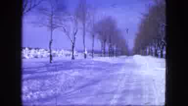 Proctor Minnesota (1963): Snowy Road Along With Snowy Trees Captured From Left To
