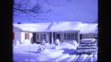 Proctor Minnesota (1963): Outside Of A Beautiful White House After A Lot Of Snow