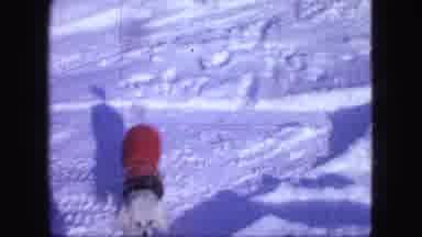 Proctor Minnesota (1963): Small Dog In A Red Coat Runs Through The Snow Then Runs