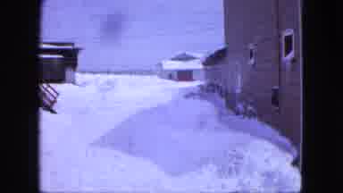 Proctor Minnesota (1963): Blizzard Heavy Snowfall Outside Showing Farmland Covered
