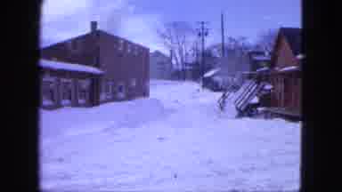 Proctor Minnesota (1963): Snow Remains After Storm On Residential Town Poodle