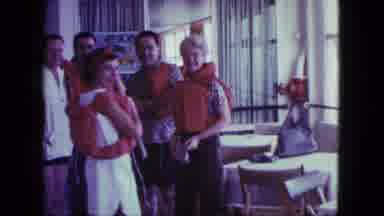 San Diego California (1963): A Group Of People Standing On A Cruise Ship