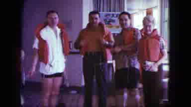 San Diego California (1963): Old Fashioned Life Jacket Training Film Where