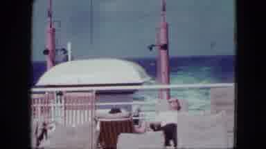 San Diego California (1963): People Happily Relaxing On The Deck Of A Large Boat