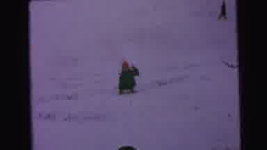 Camden New Jersey (1964): Children Sled Down A Snowy Hill While Others Climb Up