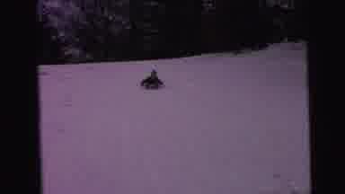 Camden New Jersey (1964): Child Sledding Down A Steep Hill In The Fresh Snow