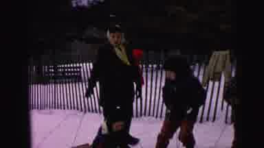 Camden New Jersey (1964): Three Little Munchkins Get Ready To Toboggan Down The